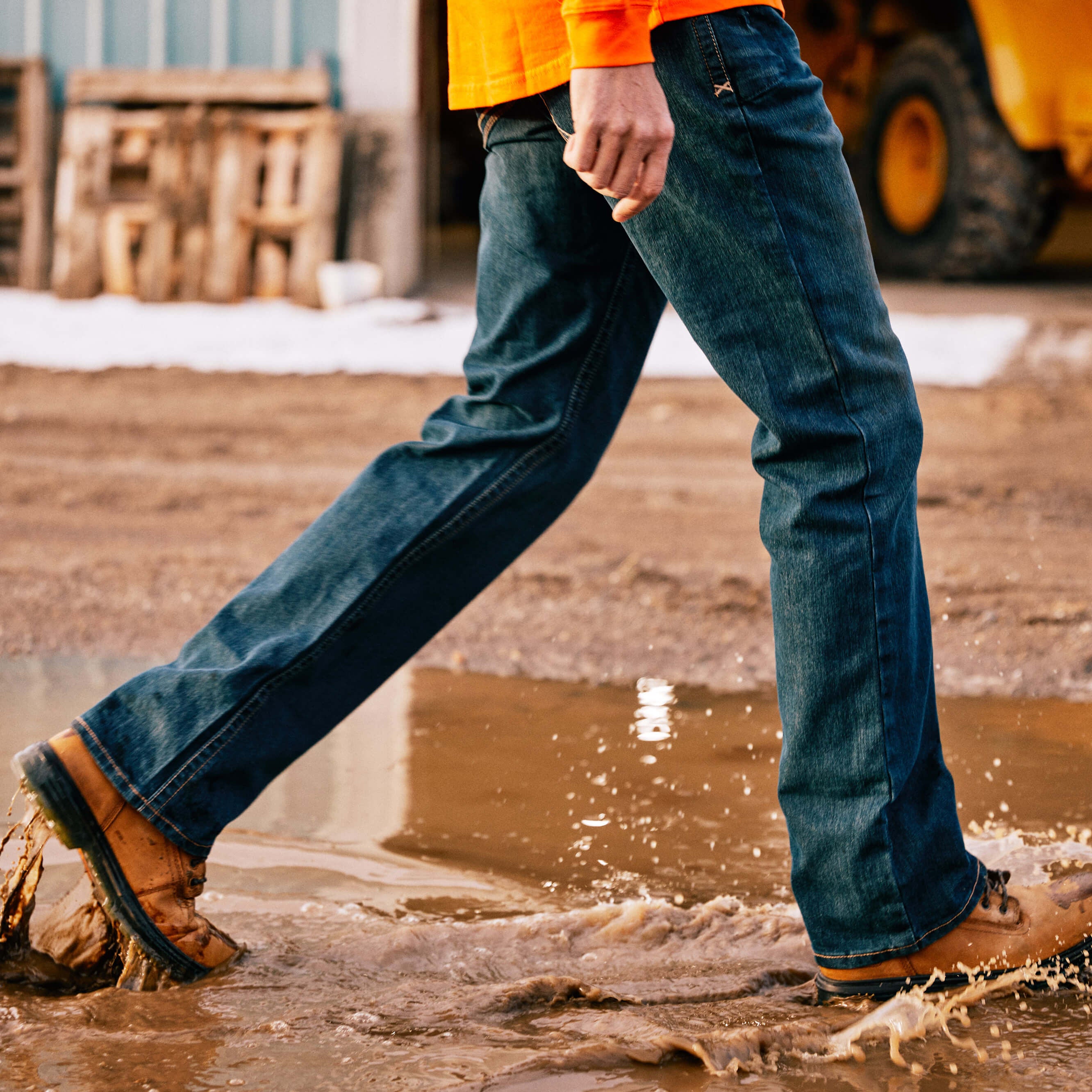 Ariat Men's Low Rise, Bootcut Work Pants - Rebar Denim Sale