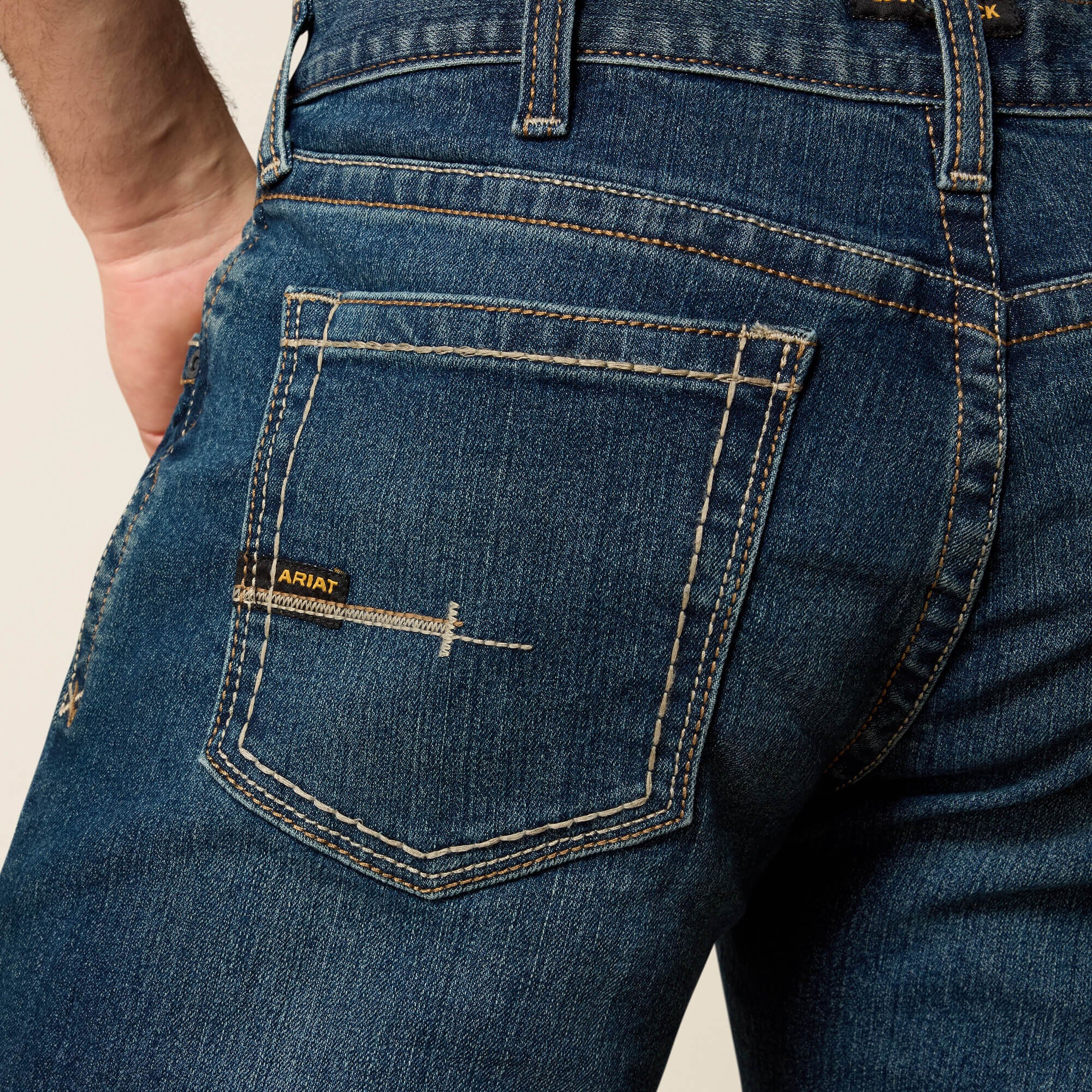 Ariat Men's Low Rise, Bootcut Work Pants - Rebar Denim Sale